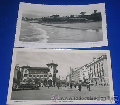 Postales: 2 POSTALES DE SANTANDER.A&Ntilde;OS 1950. 717 - Foto 1