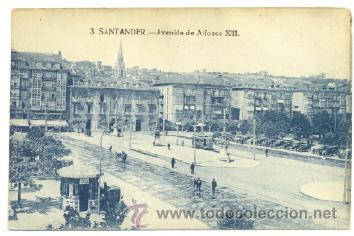Postales: Postal SANTANDER .. Avenida Alfonso XII - Foto 1
