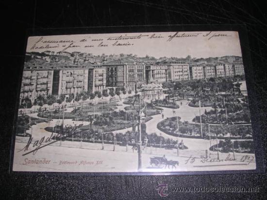 Postales: SANTANDER. BOULEVARD ALFONSO XII-CIRCL. 1907- - Foto 1