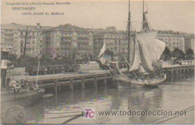 Postales: SANTANDER. VISTA DESDE EL MUELLE. - Foto 1