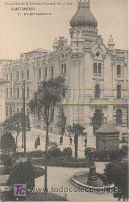 Postales: SANTANDER. EL AYUNTAMIENTO. - Foto 1