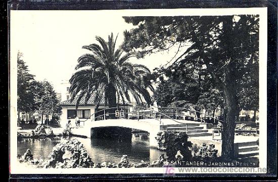 Postales: TARJETA POSTAL DE SANTANDER, JARDINES PEREDA - Foto 1