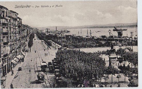 Postales: SANTANDER - PLAZA VELARDE Y EL MUELLE. - Foto 1