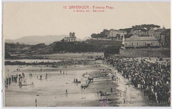 Postales: TARJETA POSTAL DE SANTANDER PRIMERA PLAYA - Foto 1