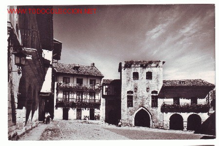 Postkarten: ANTIGUA POSTAL DE LA PLAZA DE ISABEL II Y CASA DE LOS BORJAS-SANTILLANA DEL MAR-SANTANDER