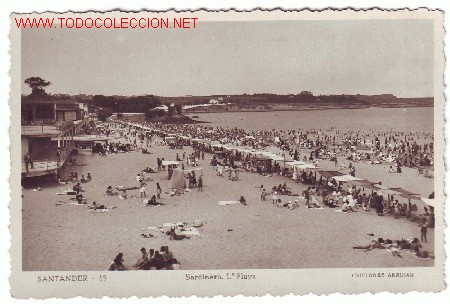 Postkarten: ANTIGUA POSTAL DE LA PLAYA DE SARDINERO-SANTANDER