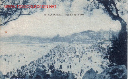 Postales: SANTANDER - PLAYA DEL SARDINERO.- - Foto 1