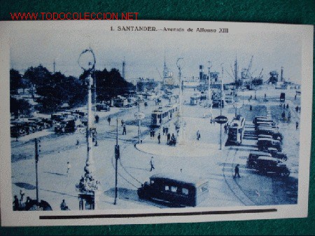 Postales: SANTANDER, AVENIDA DE ALFONSO XIII - Foto 1