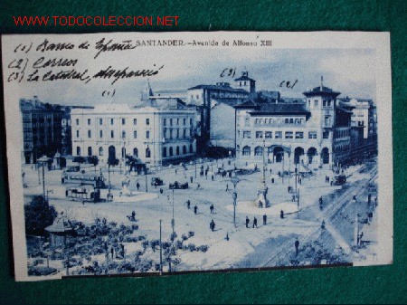 Postales: SANTANDER,AVD DE ALFONSO XIII - Foto 1