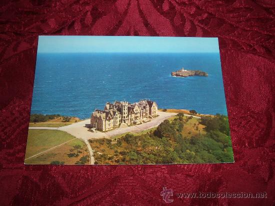 Cartes Postales: santander(vista aerea)palacio de la magdalena y faro mauro,ediciones alarde-oviedo,foto p espa&ntilde;olas