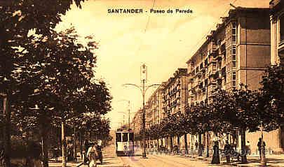 Postales: POSTAL DE SANTANDER PASEO DE PEREDA - Foto 1