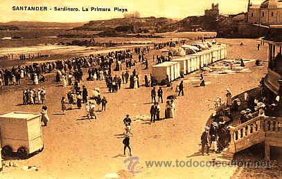 Postales: POSTAL DE SANTANDER LA PRIMERA PLAYA - Foto 1