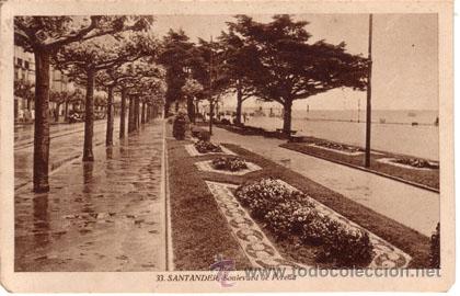 Postales: N&ordm; 36 POSTAL SANTANDER BOULEVARD DE PEREDA CANTABRIA - Foto 1