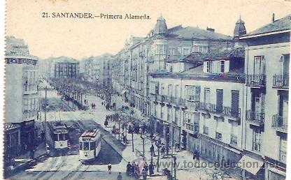 Postales: POSTAL SANTANDER PRIMERA ALAMEDA - Foto 1