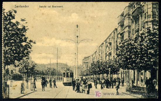 Postales: SANTANDER : Detalle del Boulevard - Foto 1