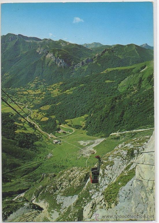 Postales: TARJETA POSTAL DE ESPINAMA MIRADOR DE EL CABLE Y TELEFERICO DE FUENTE DE CANTABRIA