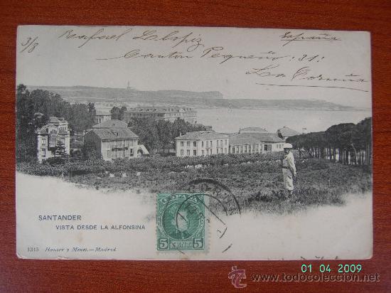Postales: SANTANDER - VISTA DESDE LA ALFONSINA - Foto 1