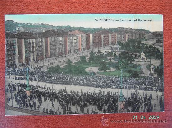 Postales: SANTANDER - JARDINES DEL BOULEVARD - Foto 1