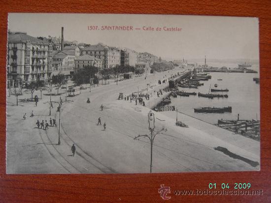 Postales: SANTANDER - CALLE DE CASTELAR - Foto 1