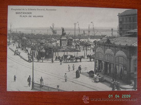 Postales: SANTANDER - PLAZA DE VELARDE - Foto 1