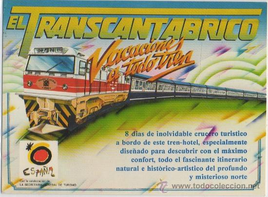 Postcards: TARJETA POSTAL EL TRANSCANTABRICO FEVE TREN TURISTICO ESPA&Ntilde;OL CANTABRIA