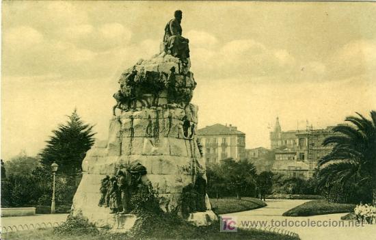 Postales: POSTAL SANTANDER MONUMENTO  DE PEREDA - Foto 1