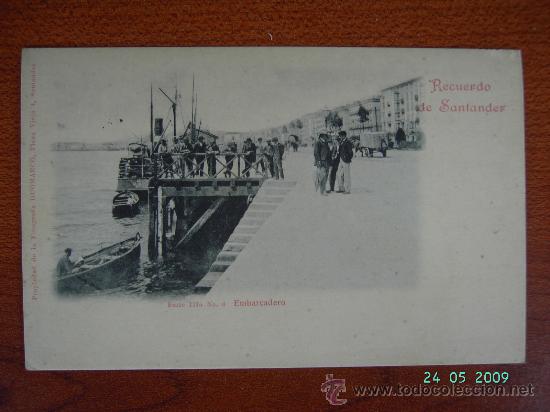 Postales: RECUERDO DE SANTANDER - EMBARCADERO - Foto 1