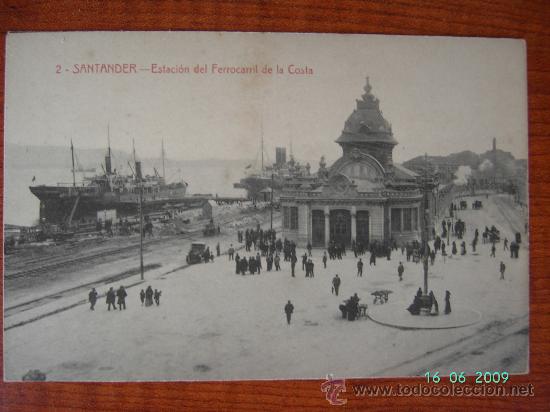Postales: SANTANDER - ESTACI&Oacute;N DEL FERROCARRIL DE LA COSTA - Foto 1
