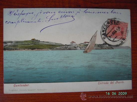 Postales: SANTANDER - ENTRADA DEL PUERTO - Foto 1