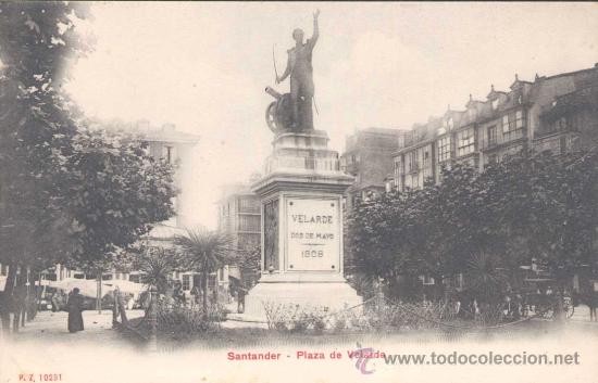 Postales: SANTANDER- PLAZA DE VELARDE - Foto 1