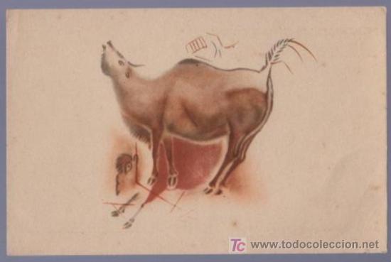 Postales: TARJETA POSTAL DE SANTADER. BISONTE HEMBRA ECHADA. 3.