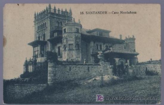 Postales: TARJETA POSTAL DE SANTADER. CASA MONTA&Ntilde;ESA. 16.