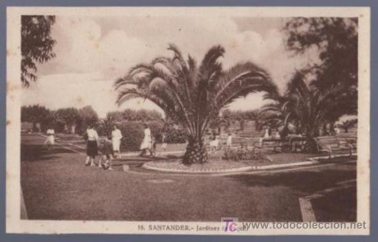 Postales: TARJETA POSTAL DE SANTADER. JARDINES DE PIQUIO. 16.