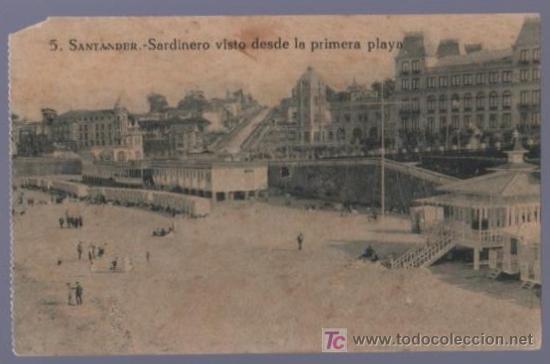 Postales: TARJETA POSTAL DE SANTADER. SARDINERO VISTO DESDE LA PRIMERA PLAYA. 5.