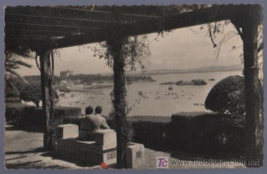 Postales: TARJETA POSTAL DE SANTADER. PLAYA Y PALACIO DE LA MAGDALENA.55.