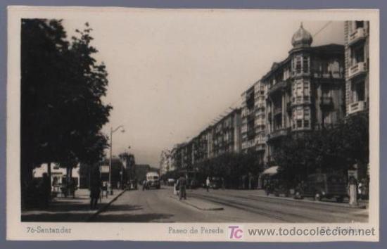 Cartes Postales: TARJETA POSTAL DE SANTADER. PASEO DE PEREDA. 76. ED. ARRIBAS.