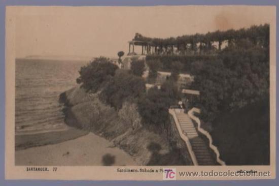 Cartes Postales: TARJETA POSTAL DE SANTADER. SARDINERO. SUBIDA A PIQUIO. 77. ED. ARRIBAS.