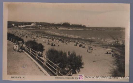 Postales: TARJETA POSTAL DE SANTADER. SARDINERO. SEGUNDA PLAYA. 67. ED. ARRIBAS.