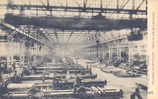 Cartoline: REINOSA(CANTABRIA).- TALLERES DE ARTILLER&Iacute;A. VISTA DE UNA DE LAS NAVES