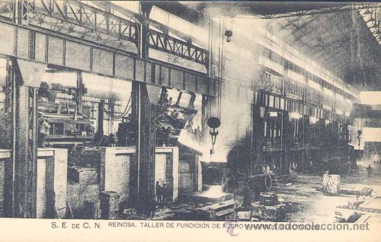 Cartoline: REINOSA(CANTABRIA).- TALLER DE FUNDICI&Oacute;N DE ACERO Y HORNOS EL&Eacute;CTRICOS