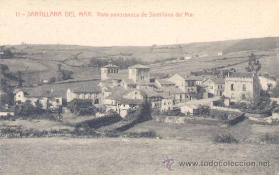 Cartoline: SANTILLANA DEL MAR(CANTABRIA).- VISTA PANOR&Aacute;MICA