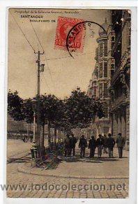 Postales: Santander. Cantabria. Boulevard. Libreria general. Circulada. - Foto 1