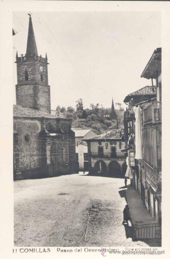 Postales: COMILLAS(CANTABRIA).-PASEO DEL GENERALISIMO