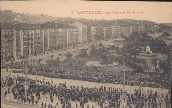 Postales: SANTANDER.-JARDINES DEL BOULEVARD - Foto 1