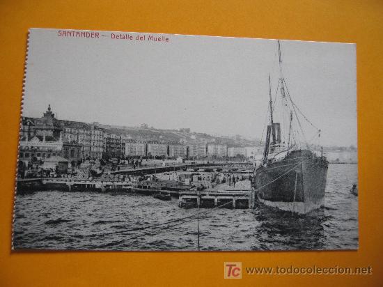 Postales: SANTANDER - DETALLE DEL MUELLE - Foto 1