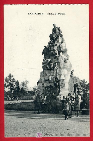 Postales: SANTANDER, ESTATUA DE PEREDA,  P33897 - Foto 1