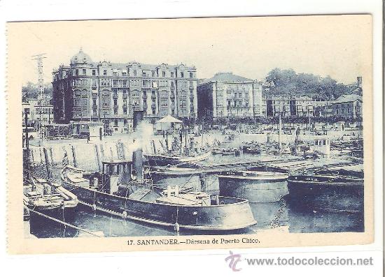 Postales: SANTANDER. PUERTO. BARCOS - Foto 1