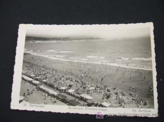 Postales: SANTANDER - SARDINERO - PRIMERA PLAYA - - Foto 1