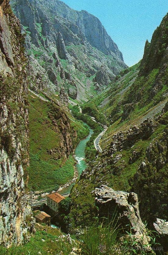 Postales: POSTAL PICOS DE EUROPA.DESFILADERO DE LA HERMIDA. CANTABRIA.