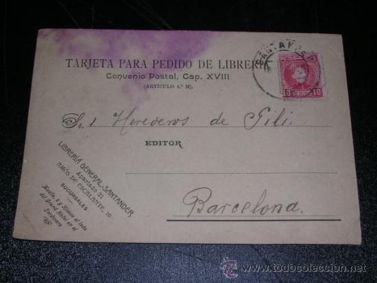 Postales: SANTANDER - LIBRERIA GENERAL - 1908 - Foto 1